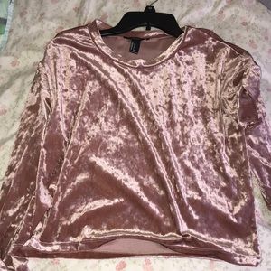 velvet pink top